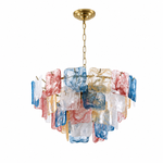 Avenselle Tessera Murano-Style Glass Chandelier — detail view 10