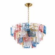 Avenselle Tessera Murano-Style Glass Chandelier — detail view 10