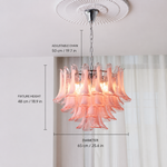 Luneflora Falls Murano-Style Glass Chandelier — detail view 5