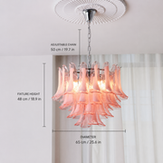 Luneflora Falls Murano-Style Glass Chandelier — detail view 5