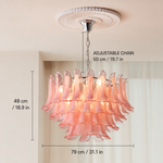 Luneflora Falls Murano-Style Glass Chandelier — detail view 6