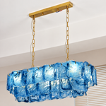 Thalivra Linear Murano-Style Glass Chandelier — detail view 2