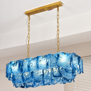 Thalivra Linear Murano-Style Glass Chandelier — detail view 2