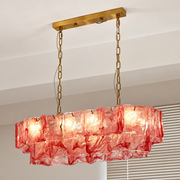 Thalivra Linear Murano-Style Glass Chandelier — detail view 4