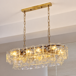 Thalivra Linear Murano-Style Glass Chandelier — detail view 5