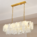 Thalivra Linear Murano-Style Glass Chandelier — detail view 6