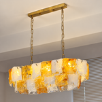 Thalivra Linear Murano-Style Glass Chandelier — detail view 8