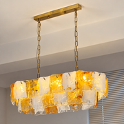 Thalivra Linear Murano-Style Glass Chandelier — detail view 8