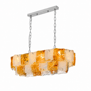 Thalivra Linear Murano-Style Glass Chandelier — detail view 11