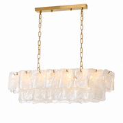 Thalivra Linear Murano-Style Glass Chandelier — detail view 14