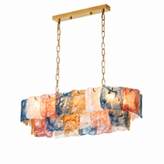 Thalivra Linear Murano-Style Glass Chandelier — detail view 16