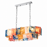 Thalivra Linear Murano-Style Glass Chandelier — detail view 17