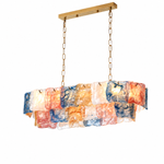 Thalivra Linear Murano-Style Glass Chandelier — detail view 24