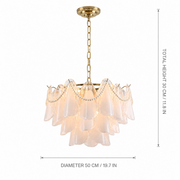 Gildessa Petal Murano-Style Glass Chandelier — detail view 5