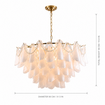 Gildessa Petal Murano-Style Glass Chandelier — detail view 7
