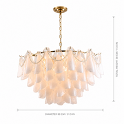 Gildessa Petal Murano-Style Glass Chandelier — detail view 7