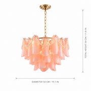 Gildessa Petal Murano-Style Glass Chandelier — detail view 8