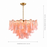 Gildessa Petal Murano-Style Glass Chandelier — detail view 9