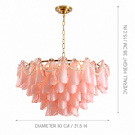 Gildessa Petal Murano-Style Glass Chandelier — detail view 10