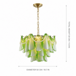 Gildessa Petal Murano-Style Glass Chandelier — detail view 11