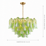Gildessa Petal Murano-Style Glass Chandelier — detail view 12