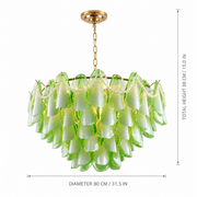 Gildessa Petal Murano-Style Glass Chandelier — detail view 13