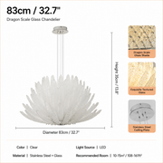 Silvaris Bloom Murano-Style Glass Chandelier — detail view 7