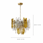 Auralith Facet Murano-Style Glass Chandelier — detail view 5