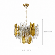 Auralith Facet Murano-Style Glass Chandelier — detail view 5