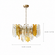 Auralith Facet Murano-Style Glass Chandelier — detail view 7
