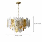 Auralith Facet Murano-Style Glass Chandelier — detail view 8