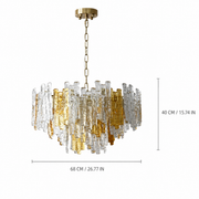 Auralith Facet Murano-Style Glass Chandelier — detail view 8