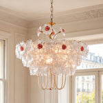 Floracene Arbor Murano-Style Glass Chandelier — detail view 2