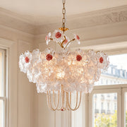 Floracene Arbor Murano-Style Glass Chandelier — detail view 2