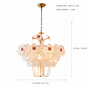 Floracene Arbor Murano-Style Glass Chandelier — detail view 5