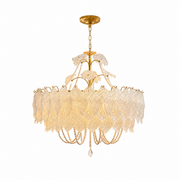 Sylvarenne Leaf Murano-Style Glass Chandelier — product view