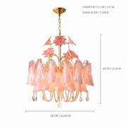 Lysendra Garland Murano-Style Glass Chandelier — detail view 8