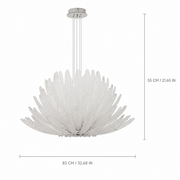 Orelisse Orchid Murano-Style Glass Chandelier — detail view 5