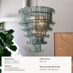 Caelune Tower Murano-Style Glass Chandelier — detail view 4