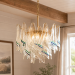 Maravelle Current Murano-Style Glass Chandelier — detail view 2