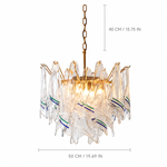 Maravelle Current Murano-Style Glass Chandelier — detail view 5