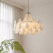 Nacressa Petal Murano-Style Glass Chandelier — detail view 2
