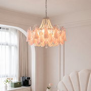 Nacressa Petal Murano-Style Glass Chandelier — detail view 3