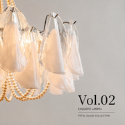 Nacressa Petal Murano-Style Glass Chandelier — detail view 4