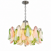 Nacressa Petal Murano-Style Glass Chandelier — detail view 9