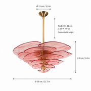 Elavine Canopy Murano-Style Glass Chandelier — detail view 5