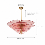 Elavine Canopy Murano-Style Glass Chandelier — detail view 6