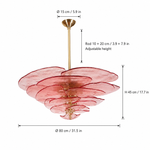 Elavine Canopy Murano-Style Glass Chandelier — detail view 7