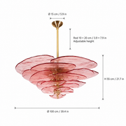 Elavine Canopy Murano-Style Glass Chandelier — detail view 8