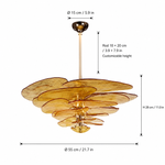 Elavine Canopy Murano-Style Glass Chandelier — detail view 9